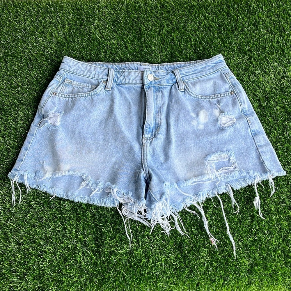 FOREVER 21 Cut Off Denim Shorts size 31